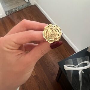 Gold Rose Statement Ring